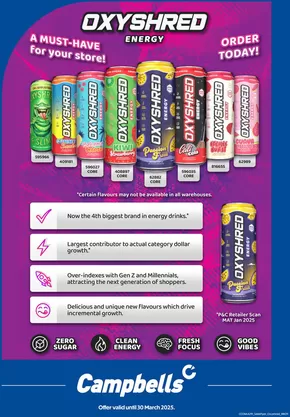 Campbells catalogue | Oxysred Energy Flyer | 24/02/2025 - 30/03/2025