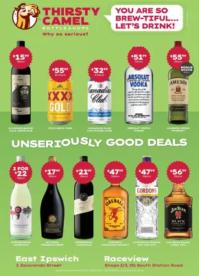 Liquor offers in Ipswich QLD | You are so Brew-tiful… Let’s Drink! QLD in Thirsty Camel | 03/03/2025 - 16/03/2025