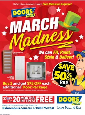Home Furnishings offers in Broadway NSW | March Madness in Doors Plus | 01/03/2025 - 31/03/2025