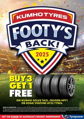 Tyrepower catalogue | Buy 3 Get 1 Free | 01/03/2025 - 31/03/2025