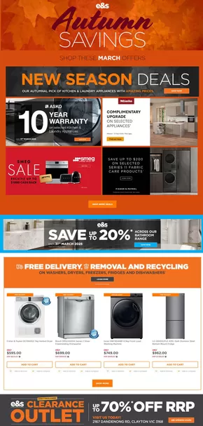 E&S catalogue in Boroondara VIC | Autumn Savings | 03/03/2025 - 31/03/2025