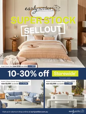 Home Furnishings offers in Knox VIC | Super Stock Sellout in Early Settler | 03/03/2025 - 31/03/2025