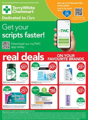TerryWhite Chemmart catalogue in Naracoorte SA | Real Deals on your Favourite Brands | 06/03/2025 - 25/03/2025