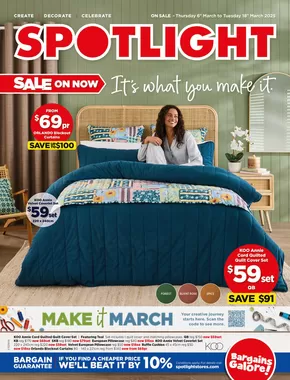 Home Furnishings offers in Taree NSW | Sale On Now: It's What You Make It. in Spotlight | 06/03/2025 - 18/03/2025