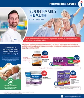 Health & Beauty offers in Sale VIC | Your Family Health in Pharmacist Advice | 06/03/2025 - 30/03/2025