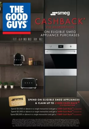 The Good Guys catalogue in Adelaide SA | Cashback On Eligible Smeg Appliance Purchases | 06/03/2025 - 31/03/2025