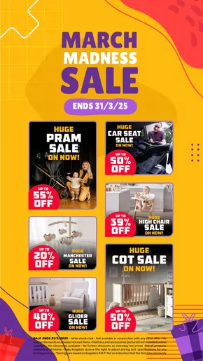 Kids offers in Broadway NSW | March Madness Sale in Baby Kingdom | 07/03/2025 - 31/03/2025
