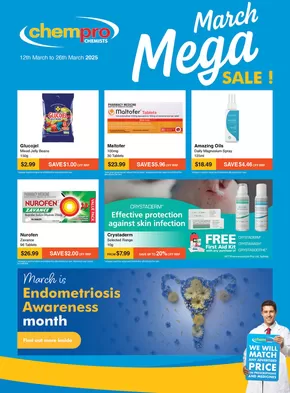 Health & Beauty offers in Gold Coast QLD | March Mega Sale! in Chempro | 12/03/2025 - 26/03/2025