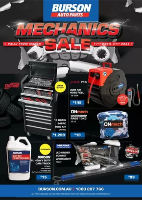 Hardware & Auto offers in Emerald QLD | Mechanics Sale in Burson Auto Parts | 17/03/2025 - 31/03/2025