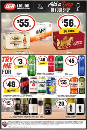 Liquor offers in Traralgon VIC | Weekly Specials in IGA Liquor | 19/03/2025 - 25/03/2025