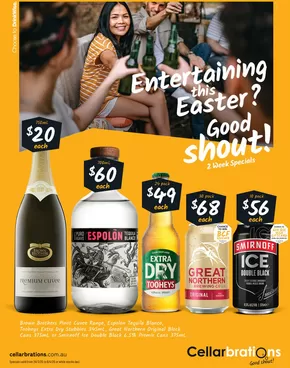 Liquor offers in Girrawheen WA | Entertaining this Easter? Good Shout! 24/03 in Cellarbrations | 24/03/2025 - 06/04/2025