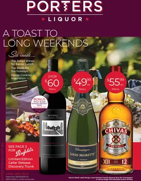 Liquor offers in Girrawheen WA | A Toast to Long Weekends in Porters | 26/03/2025 - 29/04/2025