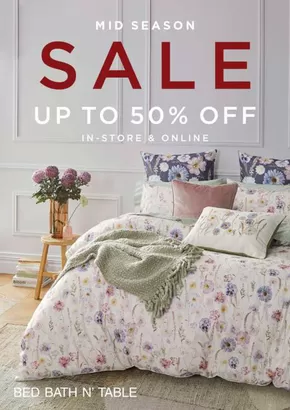 Home Furnishings offers in Hobart TAS | Mid Season Catalogue in Bed Bath N' Table | 24/03/2025 - 27/04/2025
