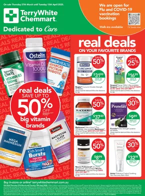 TerryWhite Chemmart catalogue in Mandurah WA | Real Deals on your Favourite Brands | 27/03/2025 - 15/04/2025
