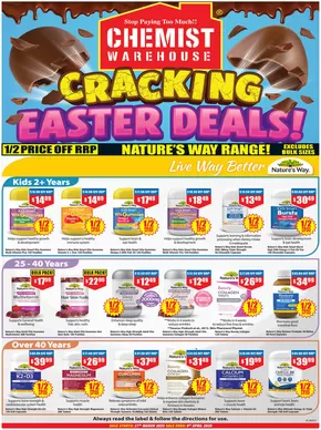 Health & Beauty offers in Adelaide SA | Cracking Easter Deals in Chemist Warehouse | 27/03/2025 - 09/04/2025