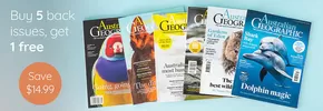 Kids offers in Gold Coast QLD | Buy 5 Back Issues, Get 1 Free in Australian Geographic | 27/03/2025 - 10/04/2025