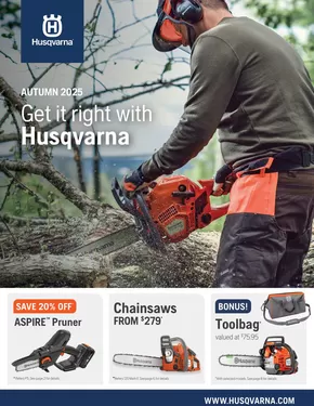 Hardware & Auto offers in Rockingham WA | Autumn 2025 in Husqvarna | 01/04/2025 - 30/05/2025