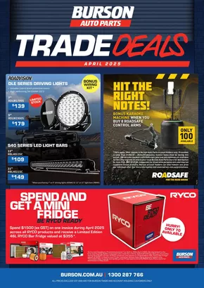 Hardware & Auto offers in Rockingham WA | Trade Deals in Burson Auto Parts | 01/04/2025 - 30/04/2025