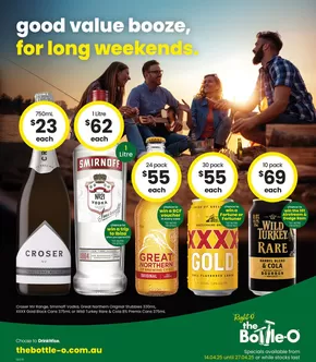 The Bottle-O catalogue in Nambour QLD | Good Value Booze, For Long Weekends. | 14/04/2025 - 27/04/2025