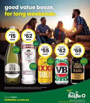 The Bottle-O catalogue in Moonee Valley VIC | Good Value Booze, For Long Weekends. | 14/04/2025 - 27/04/2025