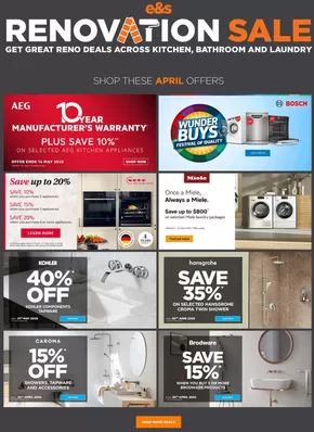E&S catalogue in Moonee Valley VIC | Renovation Sale | 04/04/2025 - 30/04/2025