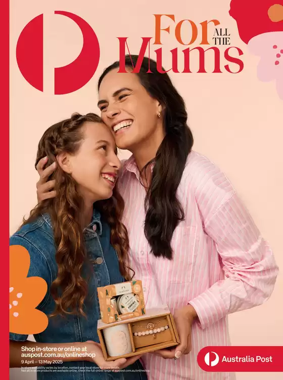 Australia Post catalogue in Hobart TAS | For All The Mums | 09/04/2025 - 13/05/2025