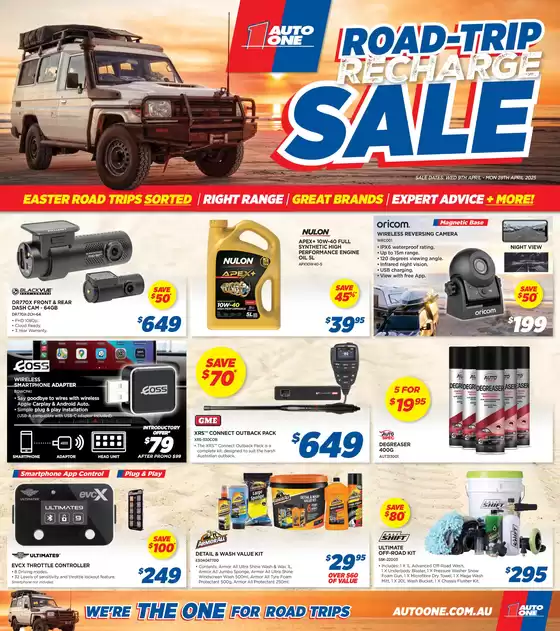 Auto One catalogue in Port Augusta SA | Road Trip Recharge Sale | 11/04/2025 - 28/04/2025