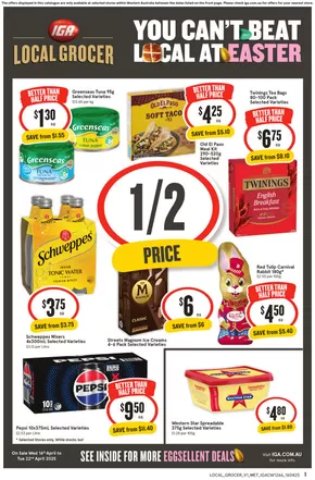 Groceries offers in Joondalup WA | IGA 16/04 in IGA | 16/04/2025 - 22/04/2025