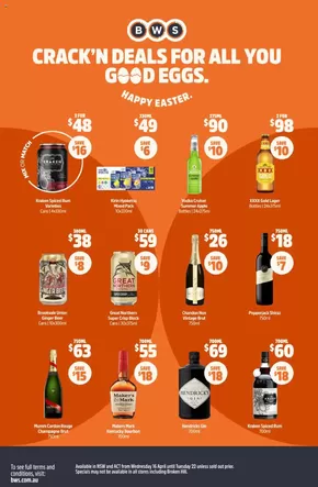 Liquor offers in Wagga Wagga NSW | Weekly Specials  in BWS | 16/04/2025 - 22/04/2025