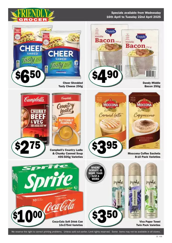 Friendly Grocer catalogue in Gold Coast QLD | Just around the corner | 16/04/2025 - 22/04/2025
