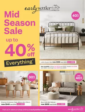 Home Furnishings offers in Townsville QLD | Mid Season Sale in Early Settler | 16/04/2025 - 11/05/2025
