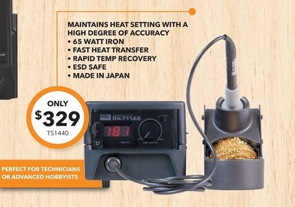 Maintains Heat Setting With A High Degree Of Accuracy offers at $329 in Jaycar Electronics