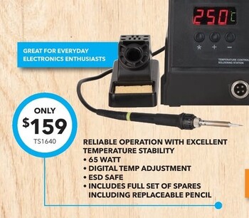Reliable Operation With Excellent Temperature Stability offers at $159 in Jaycar Electronics