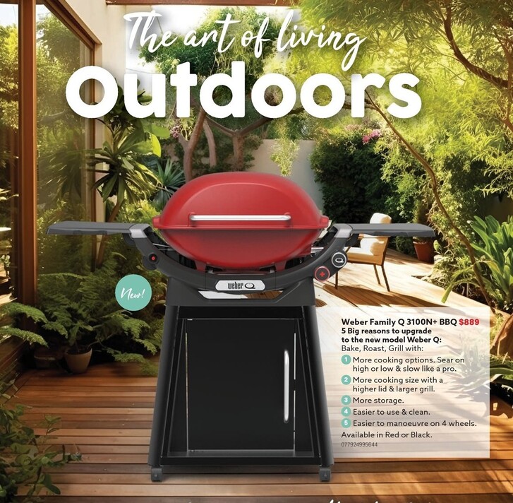 Weber Family Q 3100n+ Bbq offers at $889 in Mitre 10