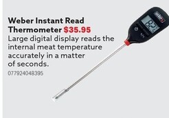 Weber Instant Read Thermometer offers at $35.95 in Mitre 10