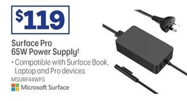 Microsoft Surface Pro 65W Power Supply offers at $119 in Officeworks