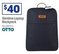 Slimline Laptop Backpack offers at $40 in Officeworks