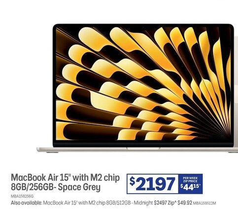 Apple MacBook Air 15" with M2 chip 8GB/256GB- Space Grey offers at $2197 in Officeworks