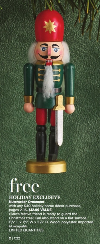 Nutcracker Ornament offers at $12.99 in Avon