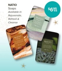 Natio Soaps offers at $6.95 in Malouf Pharmacies