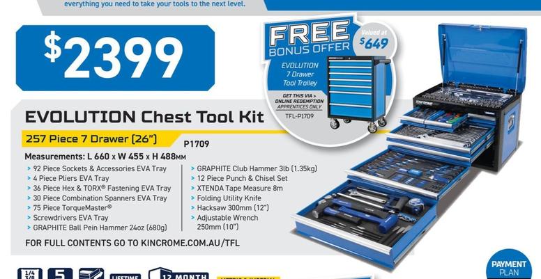 Tools offers at $2399 in Kincrome