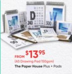 The Paper House Plus + Pads offers at $13.95 in Eckersley's Art & Craft