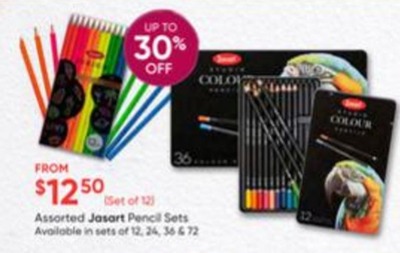 Assorted Jasart Pencil Sets offers at $12.5 in Eckersley's Art & Craft
