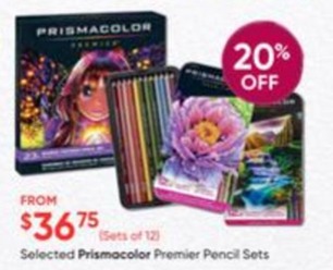 Selected Prismacolor Premier Pencil Sets offers at $36.75 in Eckersley's Art & Craft