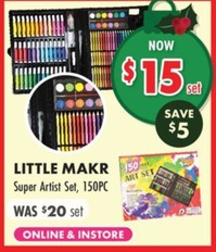 Little Makr Super Artist Set, 150pc offers at $15 in Lincraft