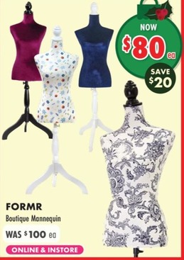 Formr Boutique Mannequin offers at $80 in Lincraft