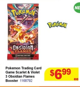 Pokemon Trading Card Game Scarlet & Violet 3 Obsidian Flames Booster offers at $6.99 in Mr Toys Toyworld