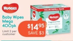 Baby Wipes Mega 400pk offers at $14.95 in Baby Bunting