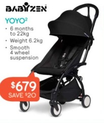 Babyzen Yoyo² offers at $679 in Baby Bunting