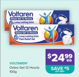 Osteo Gel 12 Hourly 100g offers at $24.99 in Ramsay Pharmacy